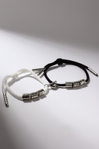 Браслеты парные «Неразлучники. Love с сердцем» на магните, чёрный, белый, d=8 см - Фото 3