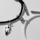 Браслеты парные «Неразлучники» на магните, ракета и летающая тарелка, чёрно-белые, d=8 см - Фото 3