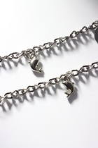 Браслеты парные «Неразлучники» м+ж с дельфинами, чёрно-красные в серебре, L=17 см - Фото 5