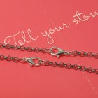 Кулоны «Неразлучники» наушники, цвет серебро, 48 см - фото 24424426