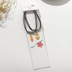 Кулоны "Неразлучники" цыплёнок с бантиком и морковкой, цветные, 43 см - фото 24424431