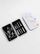 Набор маникюрный, 7 предметов, в футляре, белый, золотистый - Фото 3