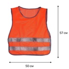 Жилет сигнальный, светоотражающий, оранжевый, размер 57×50 см, оранжевый - Фото 5