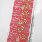 Пирсинг в бровь циркуляр, шар, d=8 мм, пара, цвет золото - Фото 3