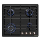 Варочная поверхность MAUNFELD EGHE.64.63CB.R/G, газовая, 4 конфорки, чёрная 7884415