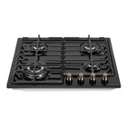 Варочная поверхность MAUNFELD EGHE.64.63CB.R/G, газовая, 4 конфорки, чёрная 7884415