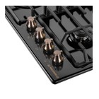 Варочная поверхность MAUNFELD EGHE.64.63CB.R/G, газовая, 4 конфорки, чёрная 7884415