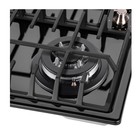 Варочная поверхность MAUNFELD EGHE.64.63CB.R/G, газовая, 4 конфорки, чёрная 7884415