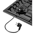 Варочная поверхность MAUNFELD EGHE.64.63CB.R/G, газовая, 4 конфорки, чёрная 7884415