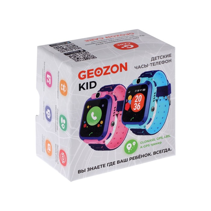 Детские смарт-часы Geozon Kid G-W21PNK, 1.44", TFT, SIM, камера, GPS, 430 мАч, розовые - фото 51455852