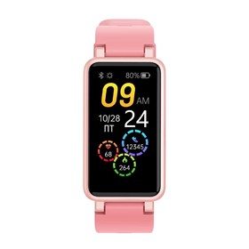 

Фитнес-браслет Geozon Heart Beat G-SM18PNK, 0.96", TFT, шагомер, пульсометр, 90мАч, розовый