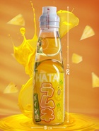 Напиток газированный Ramune со вкусом ананаса, 200 мл - Фото 3