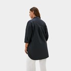 Рубашка женская с воланом MIST plus-size, размер 56, тёмно-серая 7892552 - фото 14052708