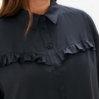 Рубашка женская с воланом MIST plus-size, размер 56, тёмно-серая 7892552 - фото 14052709