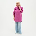 Туника женская с воланом MIST plus-size, размер 50, цвет розовый - Фото 4