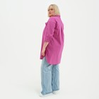 Рубашка женская с воланом MIST plus-size, размер 54, розовая 7892556 - фото 14052724