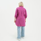 Рубашка женская с воланом MIST plus-size, размер 54, розовая 7892556 - фото 14052725