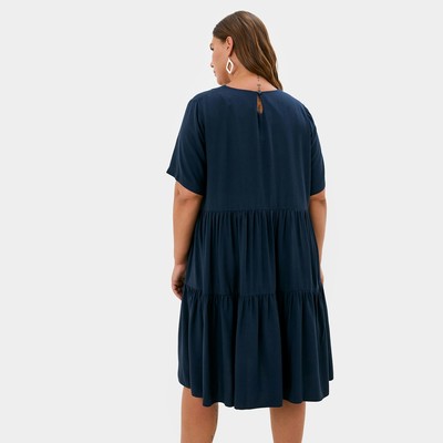 Платье женское MIST plus-size, размер 50, цвет тёмно-синий
