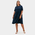 Платье женское MIST plus-size, размер 58, цвет тёмно-синий - фото 322448566