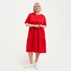 Платье женское MIST plus-size, размер 50, цвет красный - фото 318914329