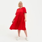 Платье женское MIST plus-size, размер 56, цвет красный - Фото 4