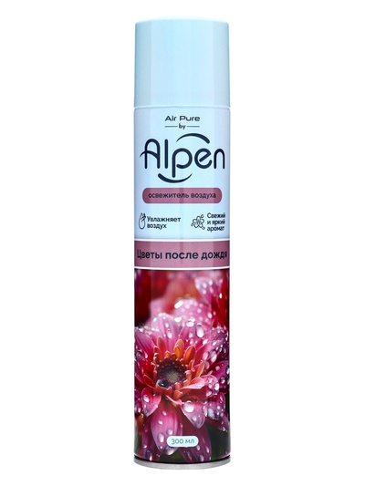 Освежитель воздуха Alpen, Цветы после дождя, 300 мл