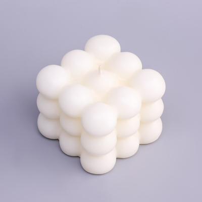 Свеча фигурная ароматическая "Бабл куб", 5,5х6 см, кокос