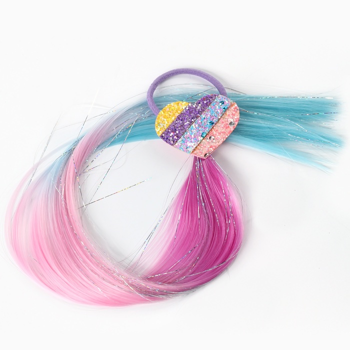 Прядь для волос МИКС радуга, сердечко, звездочка, WINX, 40 см 28909