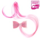 Набор прядей для волос на зажиме, 2 шт, розовый, 40 см "Бантики", WINX - Фото 5
