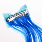 Прядь для волос "Бант", голубая, 40 см - Фото 3