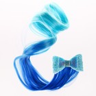 Прядь для волос "Бант", голубая, 40 см - Фото 4