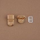 Застёжка для сумки, 2.5×3.1 см, цвет золотой - Фото 3