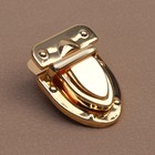 Застёжка для сумки, 2,7 × 3,8 см, цвет золотой - фото 24579060