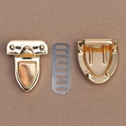 Застёжка для сумки, 2,7 × 3,8 см, цвет золотой - фото 24579061