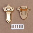 Застёжка для сумки, 3,2 × 4,6 см, цвет золотой - фото 804877213