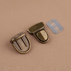 Застёжка для сумки, 4×3 см, цвет бронзовый - Фото 3