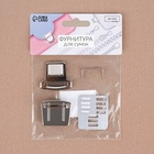 Застёжка для сумки, 3.5×3.8 см, цвет серебряный - Фото 7