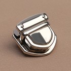 Застёжка для сумки, 3.3×3 см, цвет серебряный - Фото 2