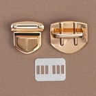 Застёжка для сумки, 3.3×3 см, цвет золотой - Фото 3