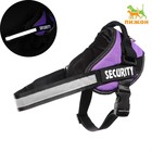 Шлейка К9, размер M, ОГ 55-65 см, вес 11-20 кг, мягкая, светоотражающая, фиолетовая - Фото 1