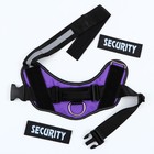 Шлейка К9, размер M, ОГ 55-65 см, вес 11-20 кг, мягкая, светоотражающая, фиолетовая - Фото 6