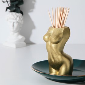 Подставка для зубочисток «Женское тело», золотая