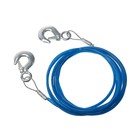 УЦЕНКА Трос буксировочный TORSO металлический в ПВХ оплётке, 4 м, 2 тонны, 2 крюка - Фото 1