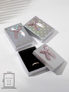 Коробочка подарочная под набор «Сердечки», 7×9.5 см, (полезная часть 6.5×9 см,), серая - Фото 1