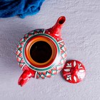 Чайник Риштанская Керамика "Узоры", 800 мл, красный - Фото 3