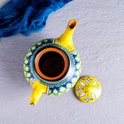 Чайник Риштанская Керамика "Узоры", 1000 мл, желтый - Фото 3