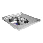 УЦЕНКА Мойка кухонная MIXLINE 527967, накл., толщ. 0.4 мм, 60×60×16 см, левая, выпуск 1 1/2" - Фото 2