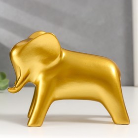 Сувенир полистоун "Золотой слон" 10,5х6х13,5 см