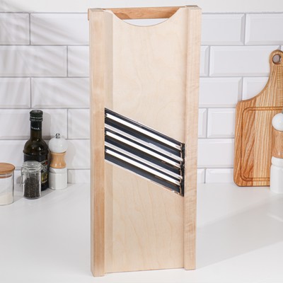 Шинковка для капусты с коробом, 57×22×4 см, дерево