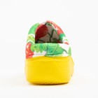 Сабо женские, цвет жёлтый-клубника, размер 38-39 - фото 24587380